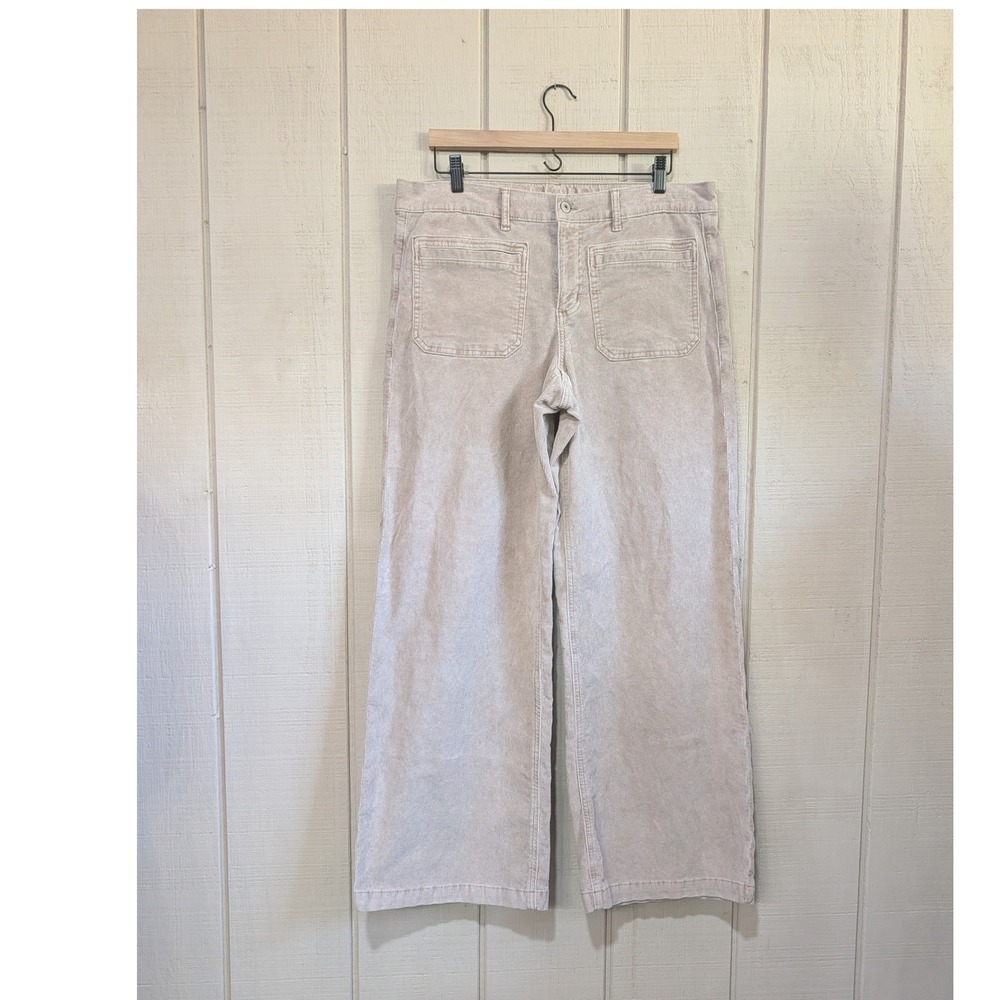 American Eagle Tan Corduroy Low Rise Baggy Wide Leg 12 Long
